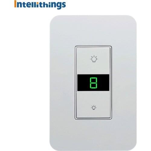 US Dimmer Switch 110V 120V for Light with Display Screen Alexa Google Home Assistant Enable Tuya WiFi Control