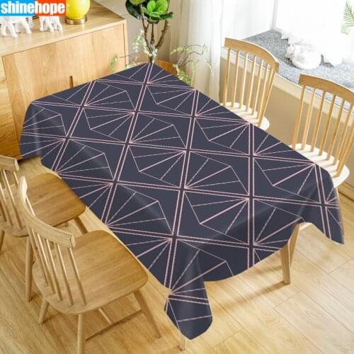 Colourful Diamond Pattern Tablecloth Waterproof Fabric Rectangular Dust-proof Table Cover For Party Home Decor TV Covers