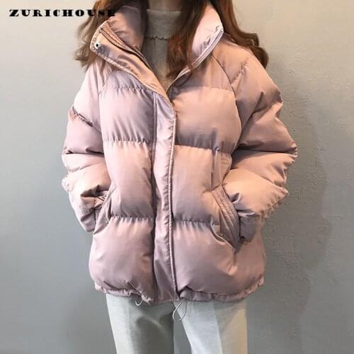 ZURICHOUSE Thick Stand Collar Cotton Padded Winter Coat Women Korean Style Oversized Parkas Female Casual Warm Puffer Jackets
