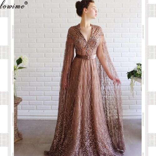 Modest Plus Size Beading Evening Dresses Long Sleeves Formal Prom Dresses Woman Party Night Dubai Muslim Celebrity Gowns платья