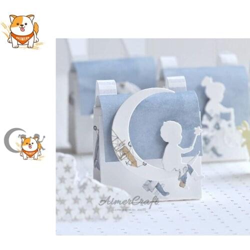 Star Moon Boy Girl Metal Cutting Dies Scrapbooking Stencil DIY Decorative Embossing Craft Die Cuts Card Making New Dies For 2020