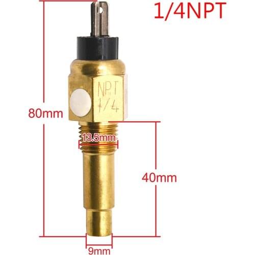 1PCS 1/4NPT Water Temperature Sensor for Marine Boat Car Water Temp Sensor 1/4NPT