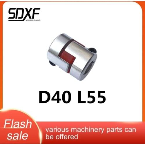 1PCS Flexible plum clamp coupler D40 L55 shaft size CNC Jaw shaft coupling/8/10/12/14/16/18/20/22mm D40L55