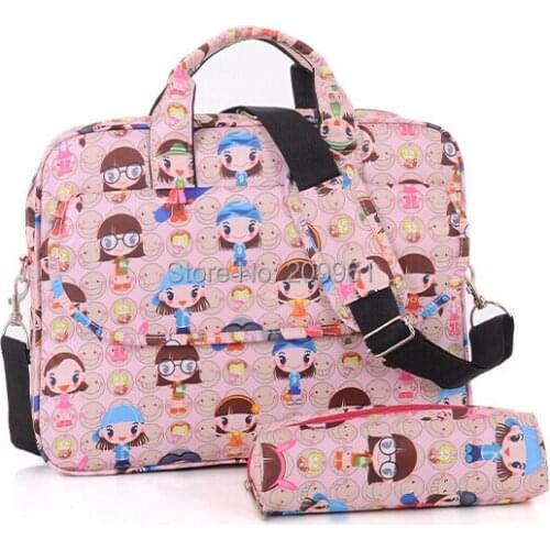 12 14 15 inch multicolor fashion pro laptop PC notebook case briefcase messenger bag Free shipping