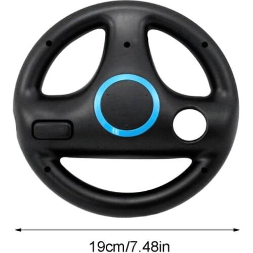 3 Color ABS Steering Wheel for Wii Kart Racing Games Remote Controller Console
