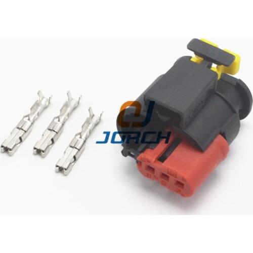 5sets 3pin tyco auto wire harness Sealed Sensor connector plug 284425-1 Fuel Diesel Injector Ignition coil Connectors 284426-1