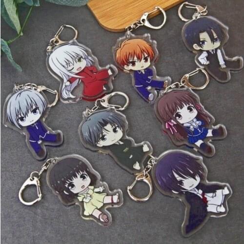 Fruits Basket Acrylic Keychain Pendant Double-side Printing Anime Peripheral School Bag Ornaments