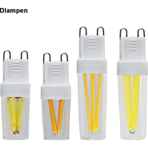 Ampoule led filament light G9 110v 220v dimmer 2W 3W glass candle spotlight dimmable COB lamp super Bright Replace Halogen bulbs