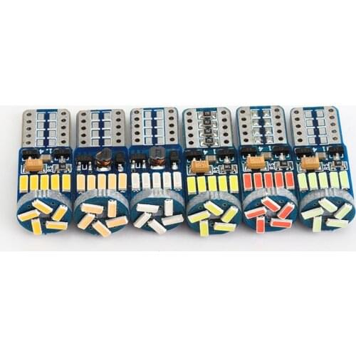 100pcs T10 W5W Canbus LED 194 168 4014 15SMD Car Bulb White Ice blue Interior Reading Clearance Dome Map Light Wholesale