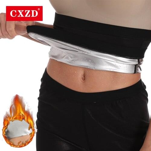 CXZD 2021 Hot Women Body Shapers Slimming Fitness ion coating Thermo belt Sweat Sauna Tummy Weight Loss Corset for women