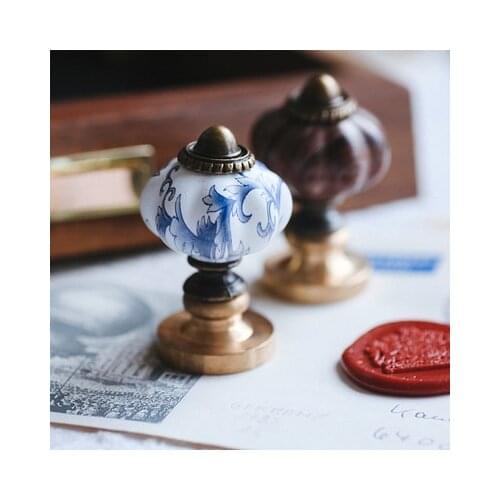 Crystal Sealing Wax Stamp Handle DIY Hobby Tools Seal Stamp Replace Handle Head Sealing Wax Bead Spoon Stamp Craft Gift