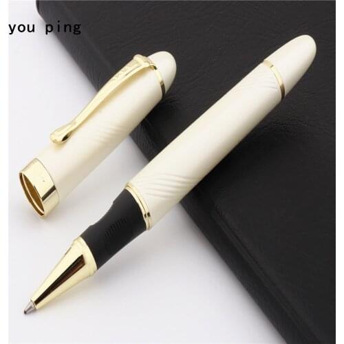 JINHAO X450 Pearl White spiral line Color Business office Nib Medium Rollerball Pen New
