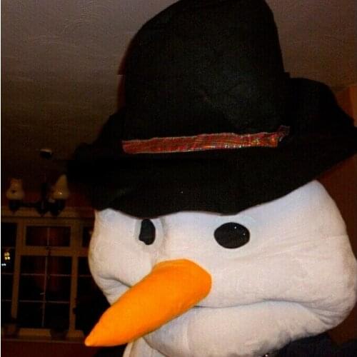 Mr. Snowman Mascot Costume Christmas Cosplay Party Game Dress Up Costume Halloween Carnival