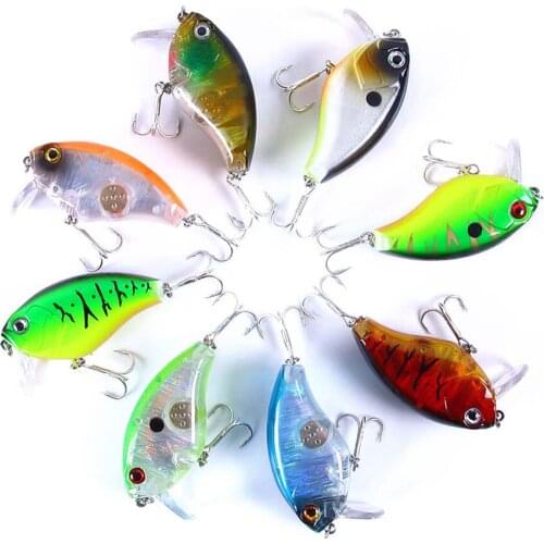 Colorful Fishing Lures Minnow Crankbait Fishing Tackle Tool With 2 Treble Hooks Artificial Bait for Fisherman