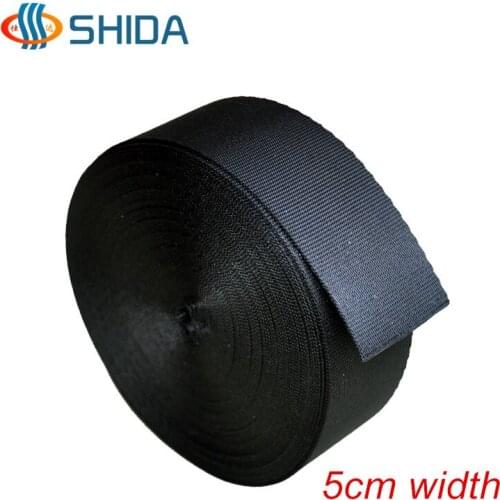 2"(50mm) width 10Yards Black High-grade Encryption Imitation Nylon Webbing Ribbon Bias Strap For Bags,Garment Home Textile