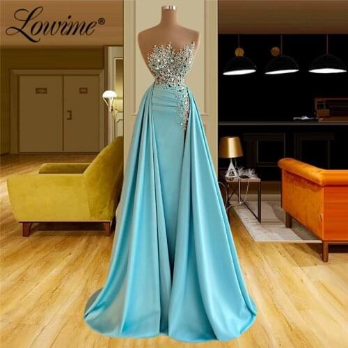 Lowime Applique Mermaid Evening Dresses Women Illusion Pageant Gowns For Party Dubai Arabic Party Night Dress Vestido De Festa