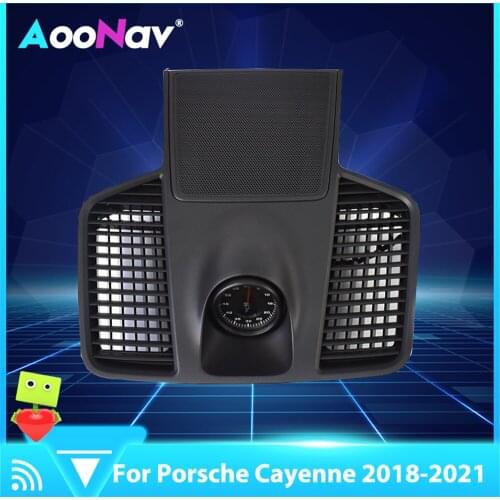 Original Car Style For Porsche Cayenne 2018-2021 Interior Dashboard Stopwatch Decoration Electronic Clock Compass Time