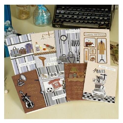 Fathers Day Cards Handmade Birthday Cards Paper 3D Father Greeting Cards