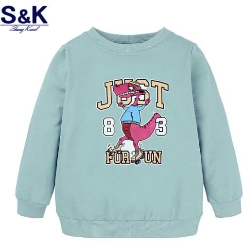 Baby Boys Girls Cartoon Long Sleeve Pullover Coat Autumn Winter Blue Children Clothing XC-185