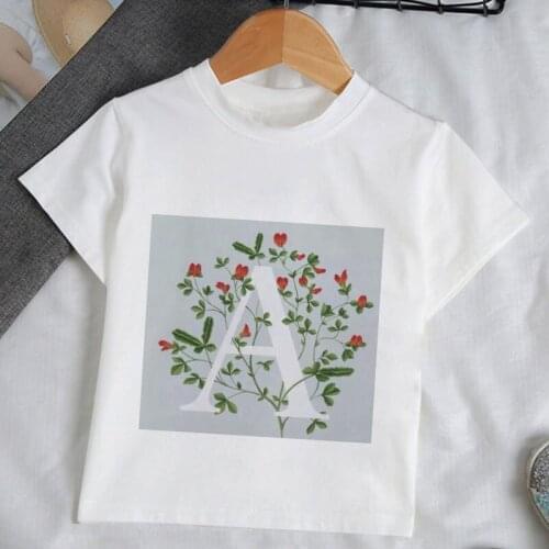 Christmas 2020 Clothes For Girls 3 4 5 6 7 8 9 Floral Birthday Letter Printing Baby All-Match T-Shirt Childrens Top