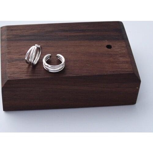 925 sterling silver earring fashion Double layer three layer trend round ear bone ear clip wild cute girl silver ear jewelry