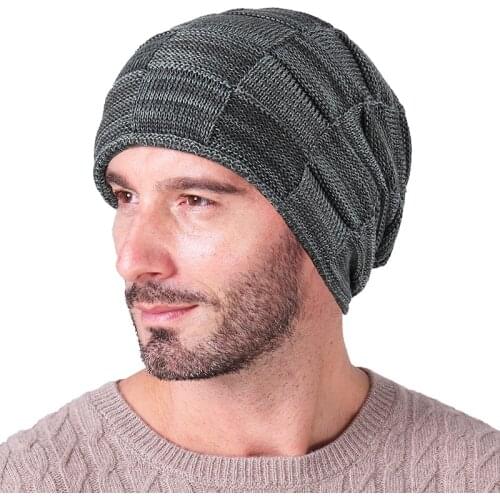Men Winter Warm Hat New Fashion Adult Unisex Knitted Casual Beanies Skullies Cotton Wool Hats Brand Outdoor Solid Gorros