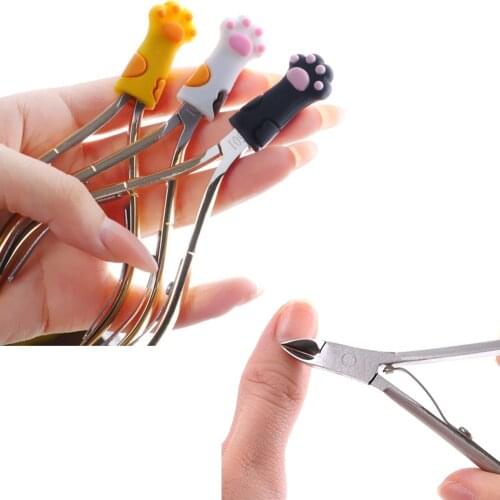 1 Pc Silicone Cat Paw Nipper Cover Protective Sleeve for Nail Cuticle Scissors Manicure Pedicure Tools Dead Skin Tweezers Cap
