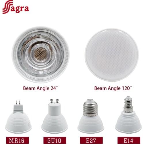 GU10 MR16 LED E27 E14 LED Lamp 24/120 degree Spotlight Bulb AC 220V 230V 240V 6W Bombillas Ampoule Lamparas LED Bulb Indoor