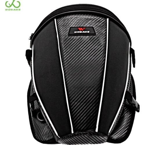 WOSAWE Waterproof Motorcycle Tail Bag Back Seat Bags Sports Handbag Single Shoulder Backpack Durable Rear Motorbike Saddle Bags