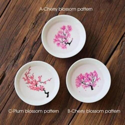 Japanese Magic Sakura Cup Cold Temperature Color Changing Flower Display Sake Cup Ceramic Tea Cup Tea Bowl Teacups