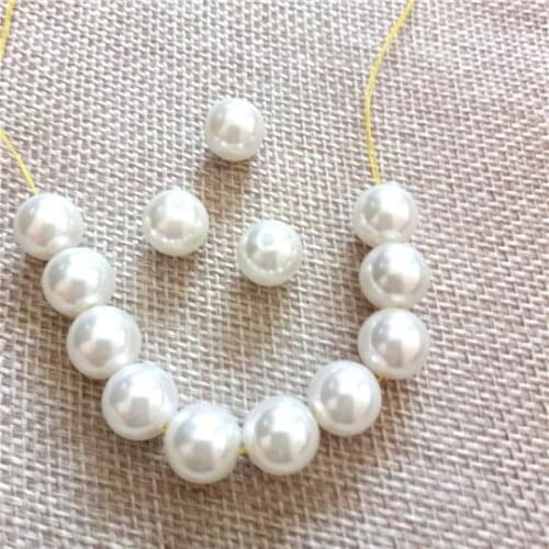 Hot 20pcs White Pearl & Pearl Charm Fit Women Necklace / Bracelet / Earrings / Hair Accessories Diy Fashion Jewelry Findings