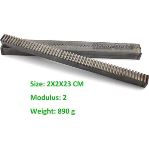 1PCS 2.0 Modulus DIY Steel Rack Gear Rack Guide Rack Sraight Rack DIY Track Model Mechanical Transmission Accessories