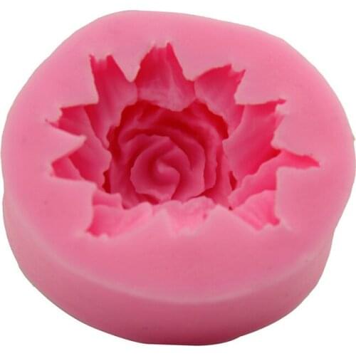 1pcs Bloom Rose Shape Random Color Reusable DIY Baking Tool Fondant Soap Mold Kitchen Supplies Silicone Multi Purpose