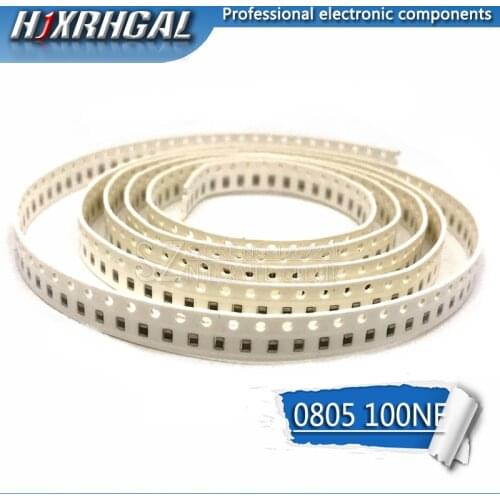 100pcs 100nF X7R Error 50V 0805 0.1UF 104 SMD Thick Film Chip Multilayer Ceramic Capacitor Hot Products