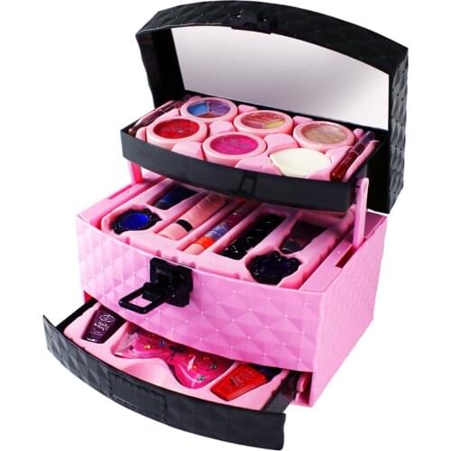 2021 Girls Makeup Kit for Kids Washable Fashion Makeup Set Girls Play Cosmetics Set for pretend play, princess parties