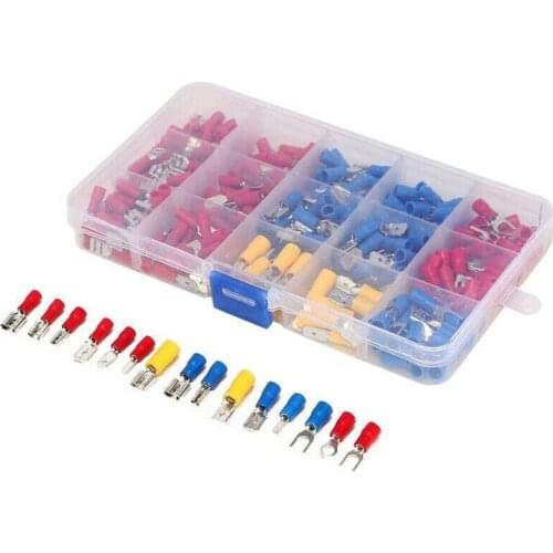 280pcs Assorted Crimp Spade Terminal Insulated Electrical Wire Connector Kit Set(Box Packing)