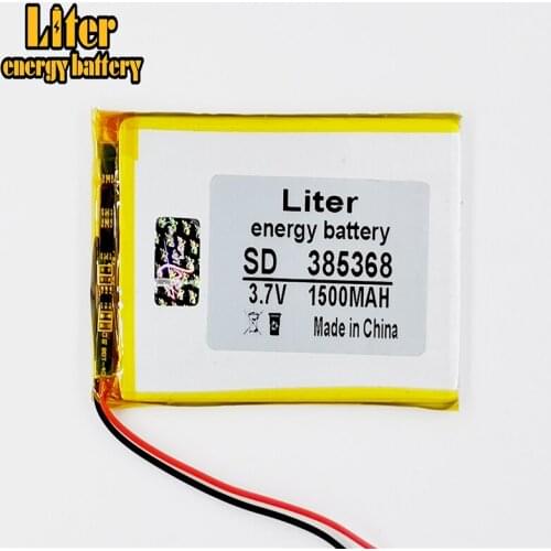 3.7V lithium polymer battery 385368 1500mah GPS navigation tachograph reading machines