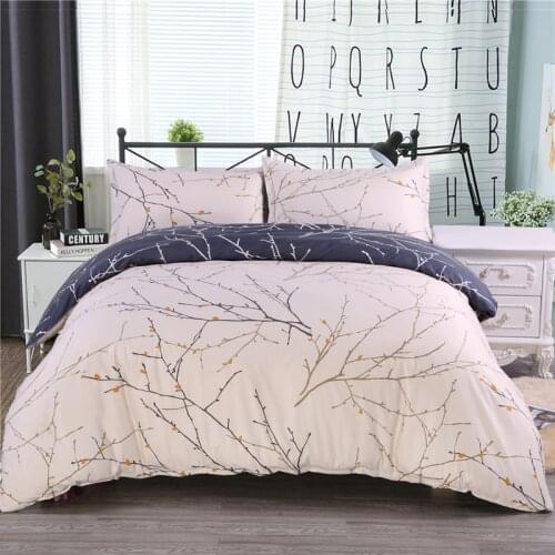 Luxury Printing Bedding Set 3pcs / 2pcs Home Bed Duvet Cover Pillowcase Adult King Queen Size Comforter AB Side No Fillers