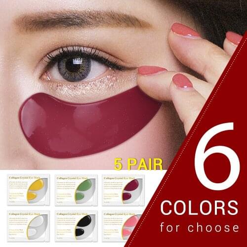 5 Pairs Sets Gold Collagen Eye Patches Dark Circle Puffiness Eye Bag Anti-Aging Moisturizing Dark Circles Eye Mask Care