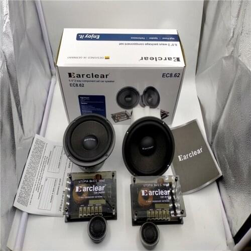 Free Shipping 1 Set EC8.62 120W Car Audio Earclear 6.5'' 2Way 240W Max Power Packaged component set Designed In Germany