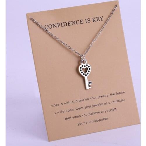 Infinity Love Key Wedding Engagement Valentines Gift for her him Birds Wish Friendship Collar Statement Necklaces for Women