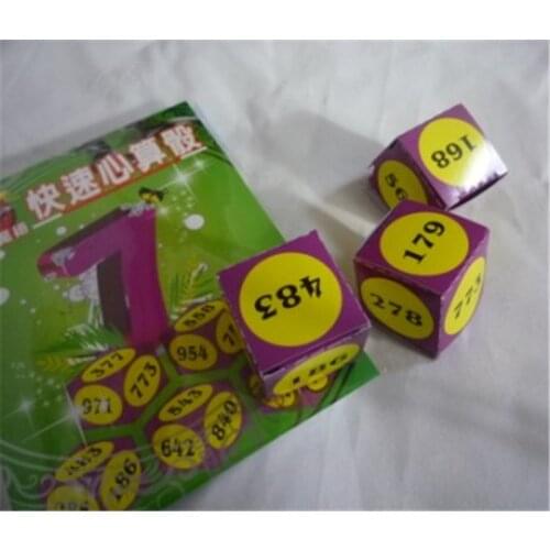 Fast Mental Arithmetic Dice Magic Tricks Mental Dice Magic Props Mentalism Magic Street Illusion Cube Magic Trick Gimmicks