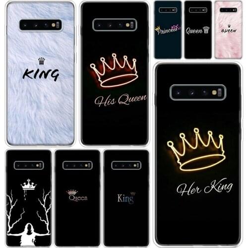 Queen and king crown Phone Case Cover For Samsung Galaxy A51 A71 A50S A70S A10 A20E A30 A40 A01 A21 A41 M30S S A6 A7 A8 A9 Plus