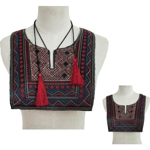 Exquisite Embroidery Venise Lace Neckline DIY Ethnic Style Collar Lace Fabrics For Sewing Supplies Crafts Accessoires 1pcs sell