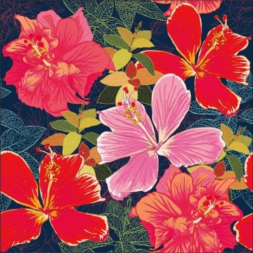 Stretch Spandex Fabric Custom Floral Print High-end Bikini Swimsuit Fabric Girls Dress DIY Clothing Patchwork M