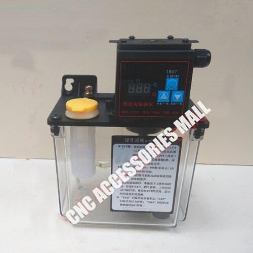 1.8L 220V AC Electric Auto Lubrication Pump Single screen Automatic Oil Pump for CNC Engraving Router machine