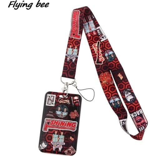 Flyingbee Movie Ghost Twins Card Holder ID Holder Bus Card Holder Staff Card Phone Lanyard Helloween Gift For Fan Child X1595