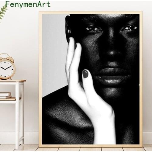 Black Man Canvas Painting African Man Poster Print Modern Character Photography Art Wall Picture Living Room Home Decoration