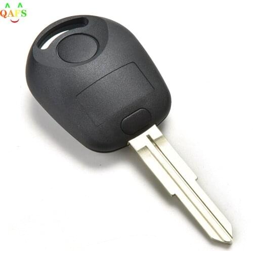 Remote Key Shell With Logo For Ssangyong Actyon Kyron Rexton Uncut Blade Key Fob Cover Case Replacement 2 Buttons
