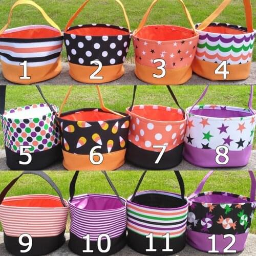 Creative Halloween Candy Bag Pumpkin Bucket Childrens Candy Pail Gift Basket Trick or Treat Halloween Decoration Props for Kids